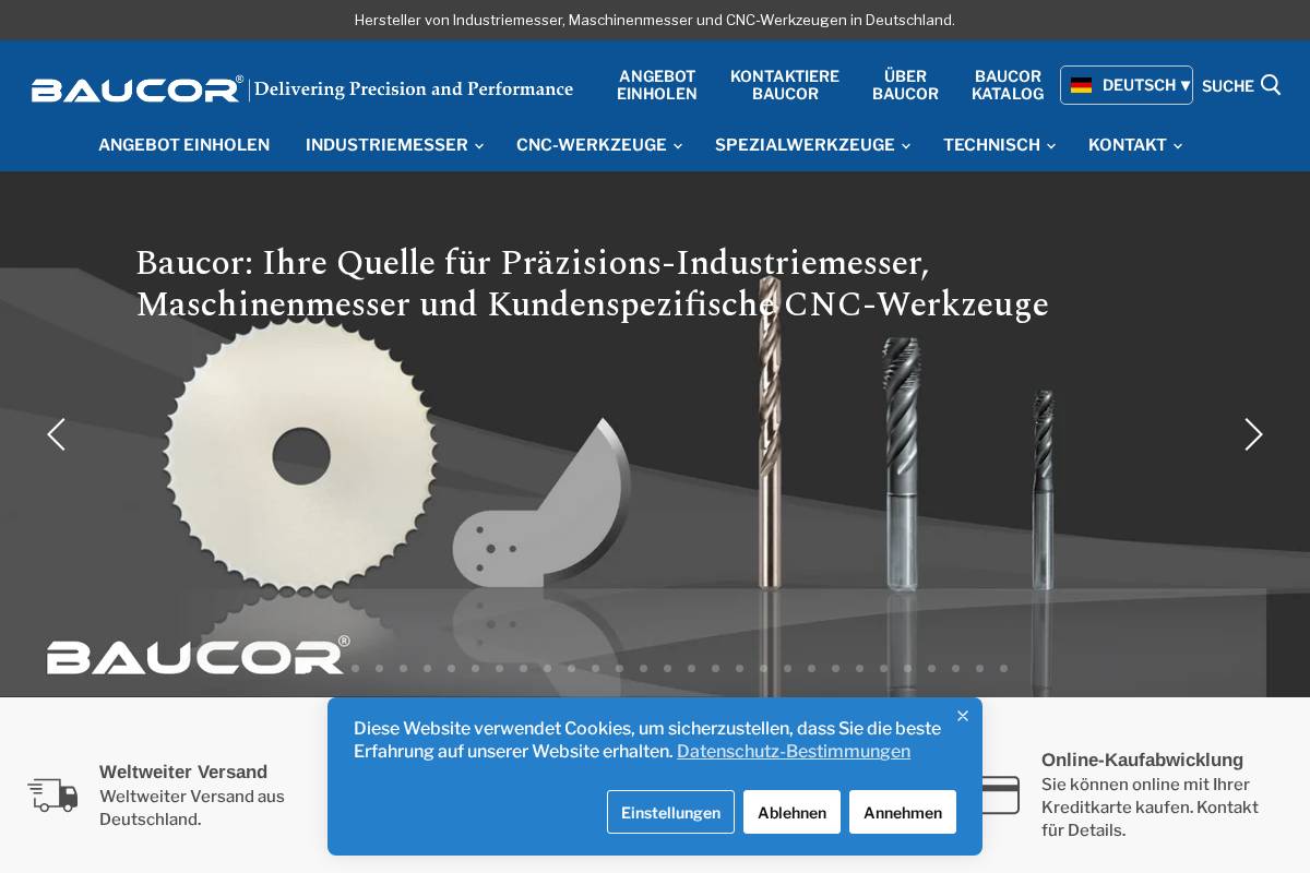 baucor.de homepage screenshot