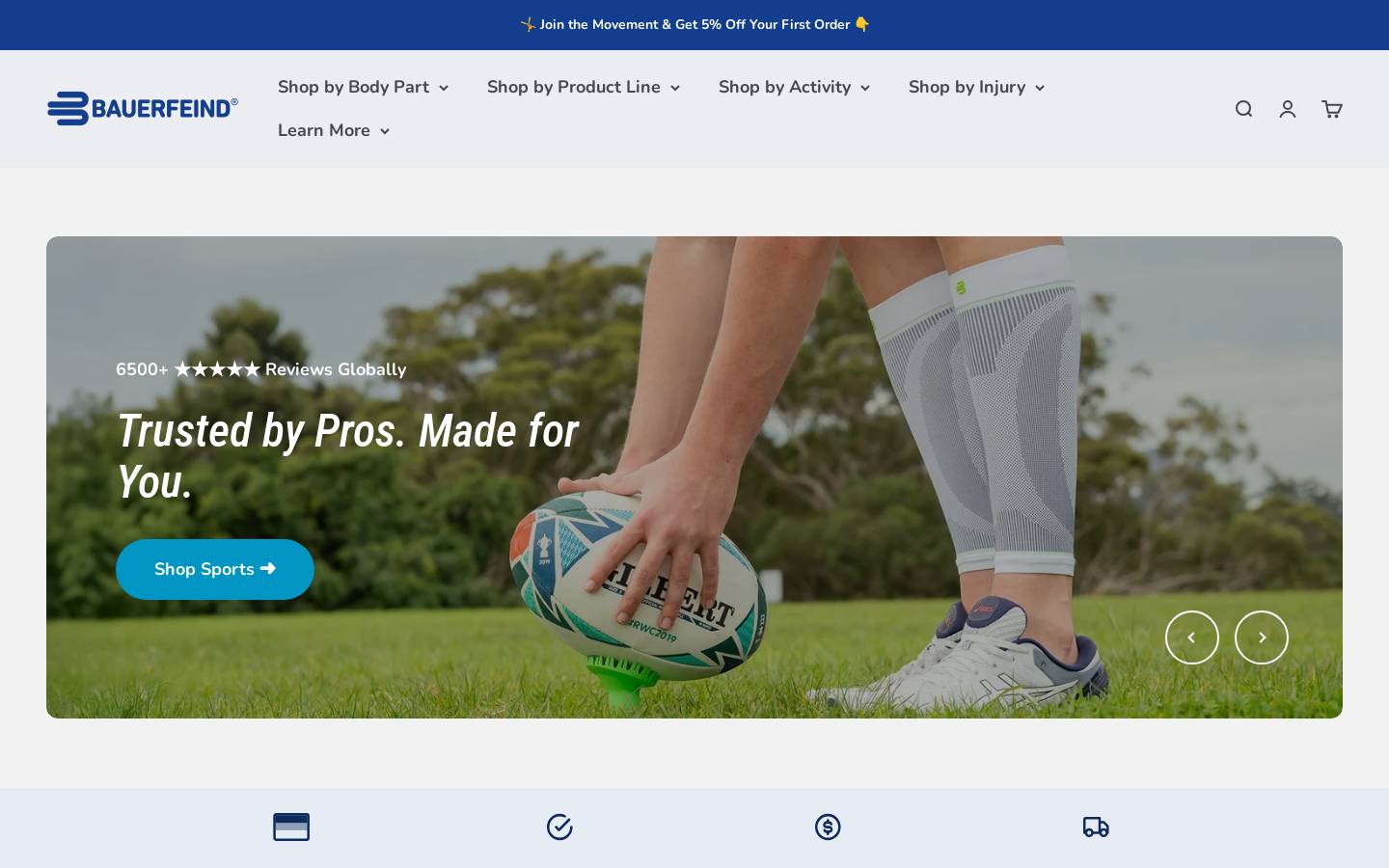 bauerfeind.co.nz homepage screenshot