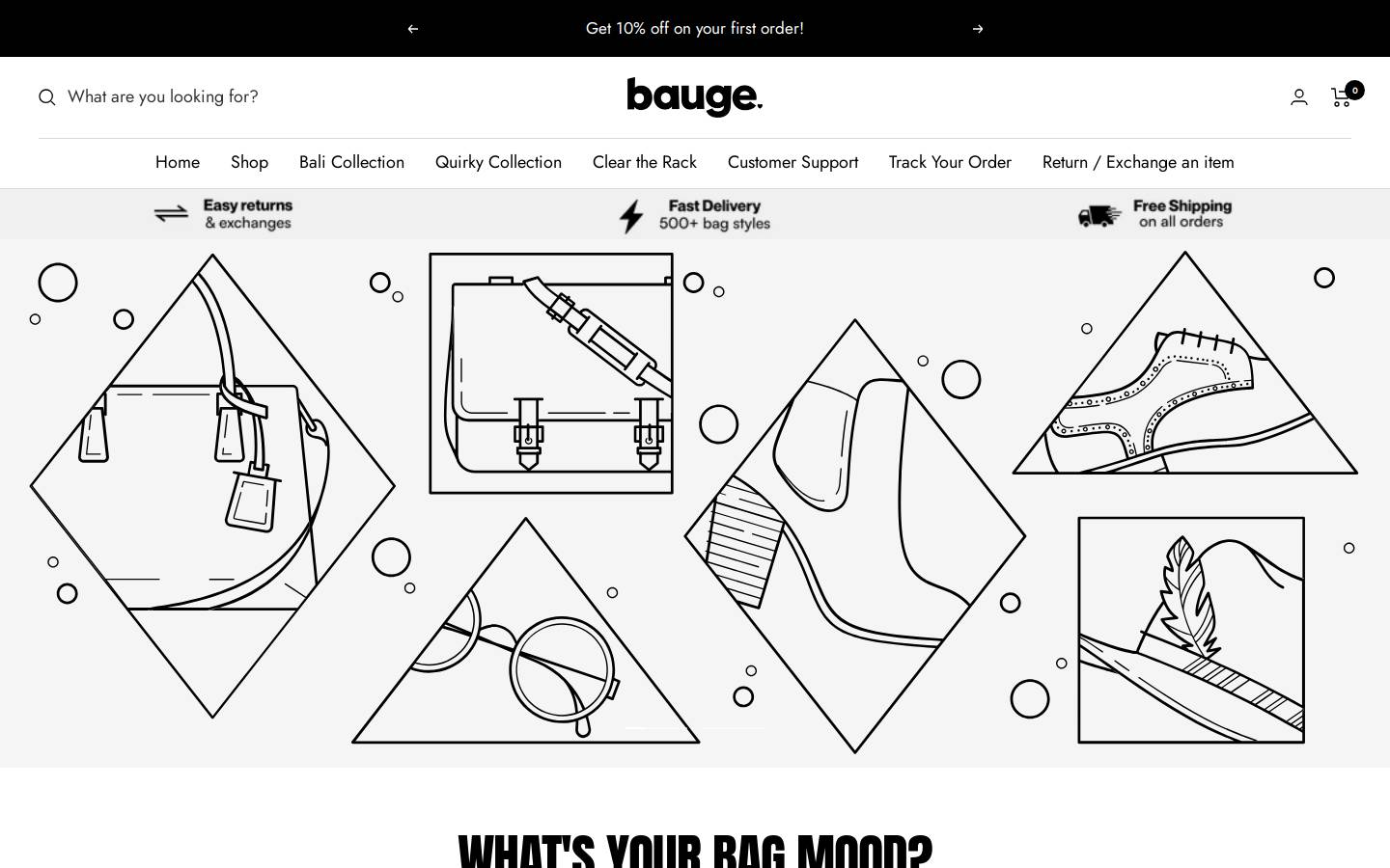 baugebags.com homepage screenshot