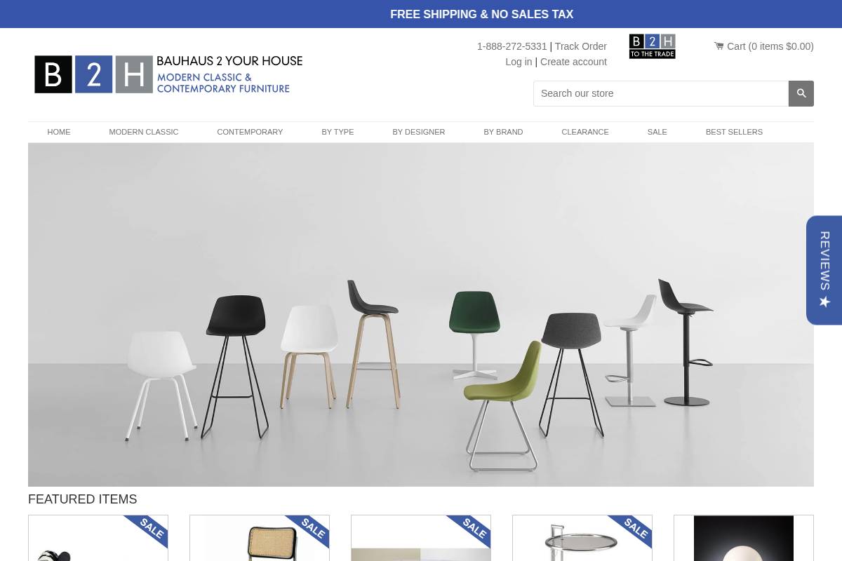 Bauhaus2yourhouse homepage screenshot