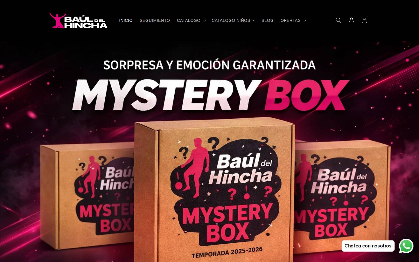 bauldelhincha.cl homepage screenshot