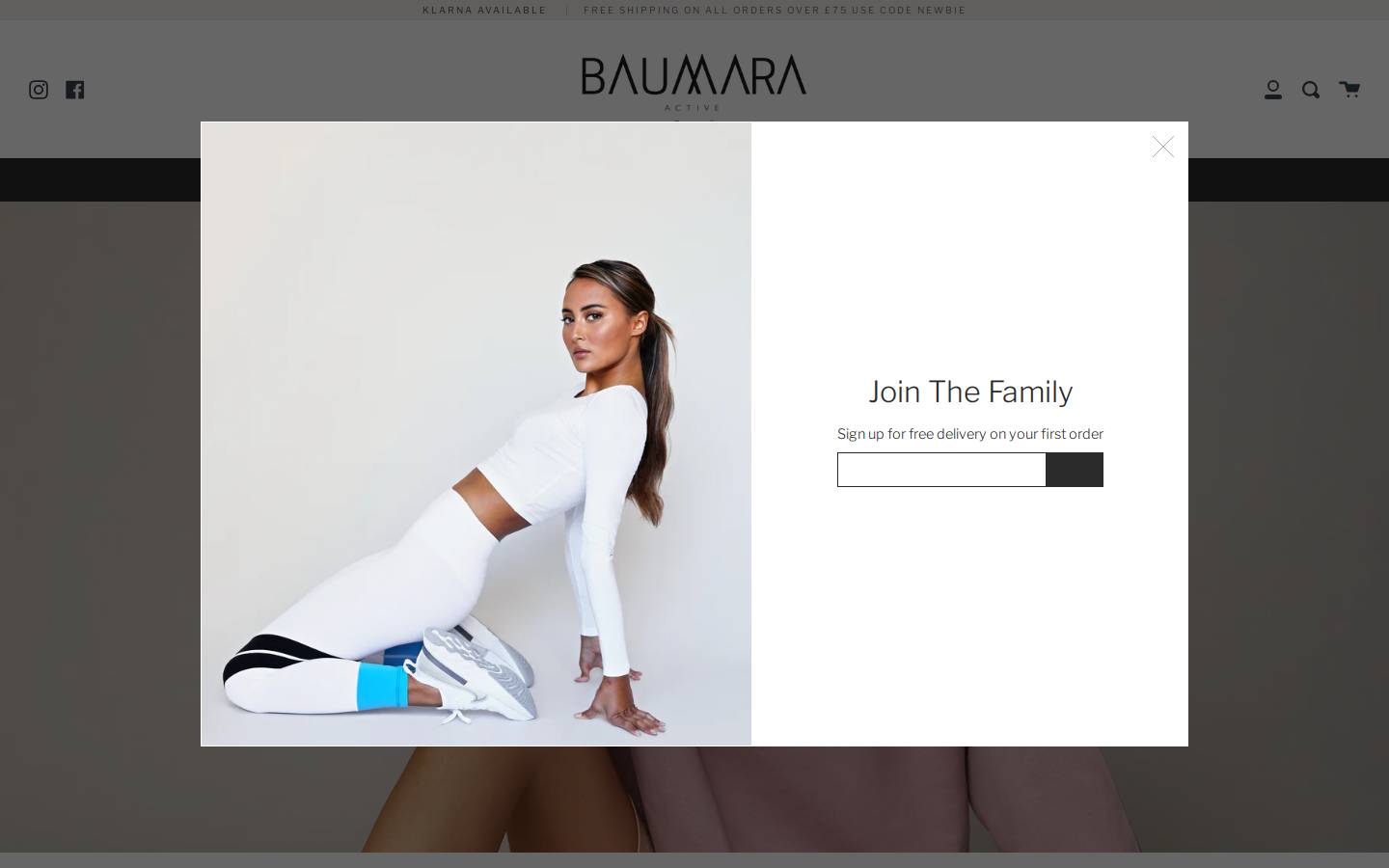 Baumara Active homepage screenshot