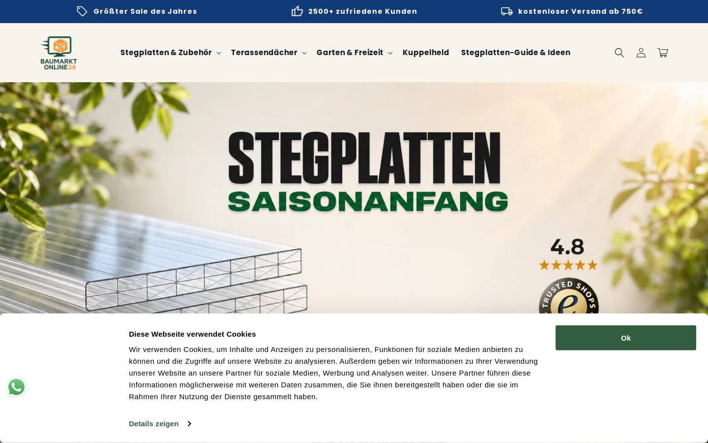 baumarktonline24.de homepage screenshot