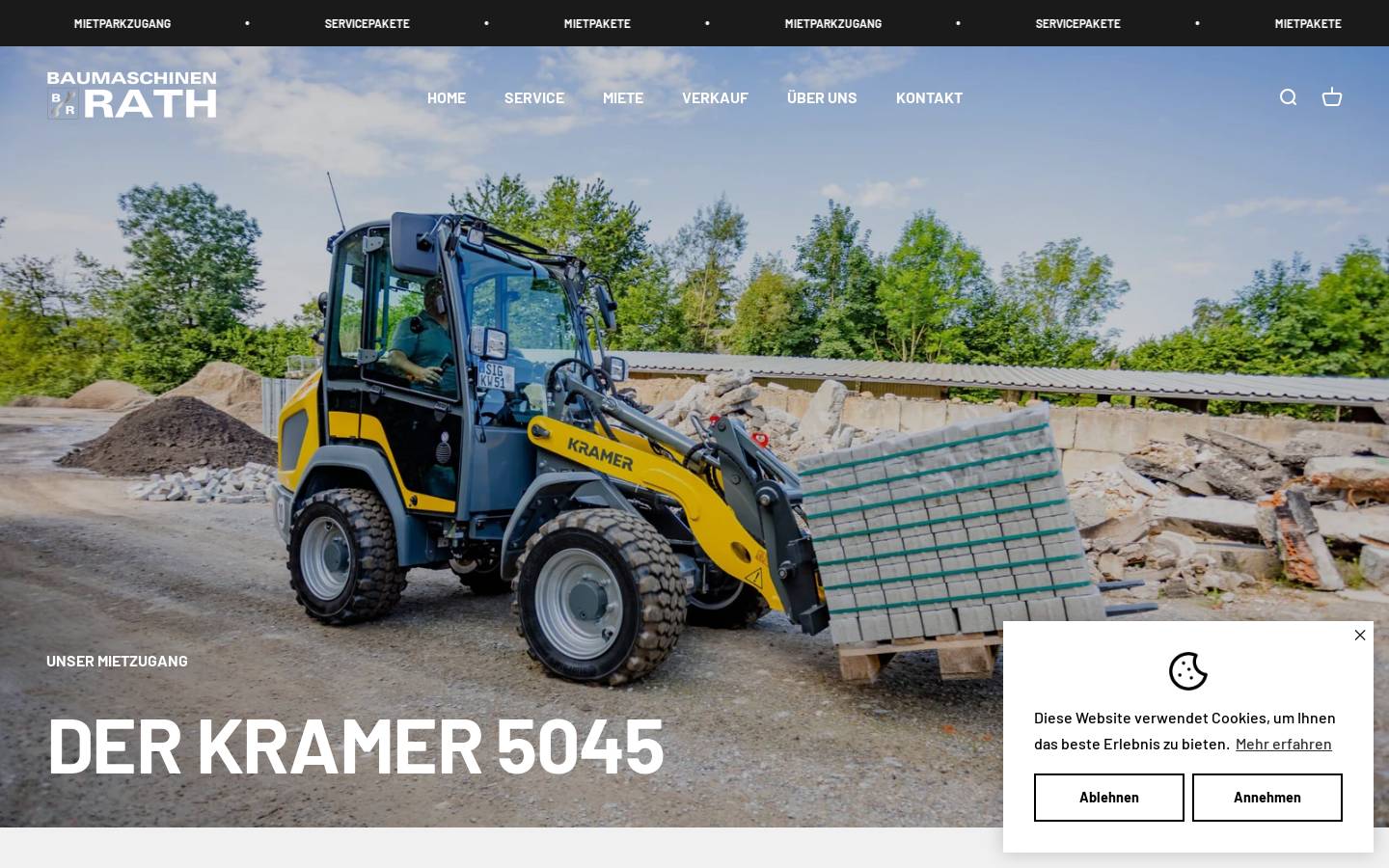 baumaschinen-rath.de homepage screenshot