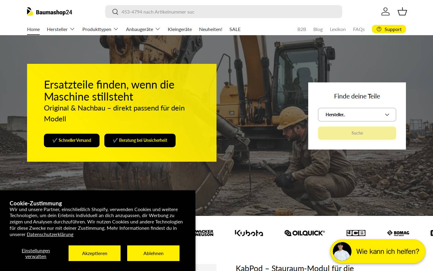 baumashop24.com homepage screenshot