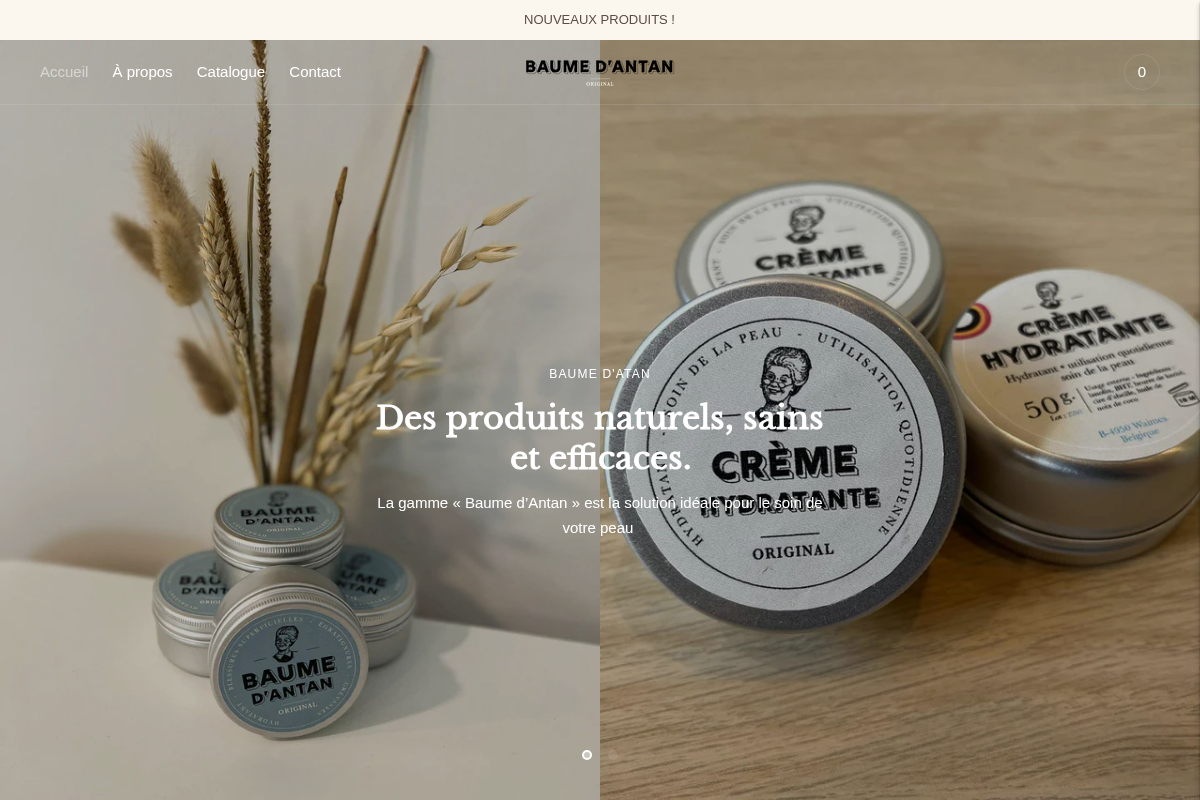 Baume d'Atan homepage screenshot