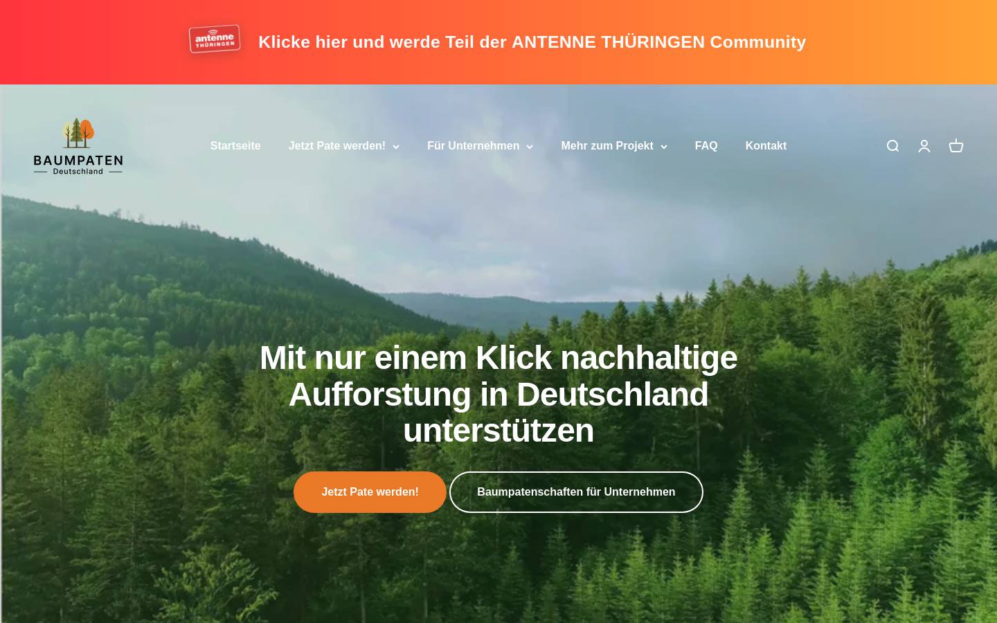 baumpaten-hessen.de homepage screenshot