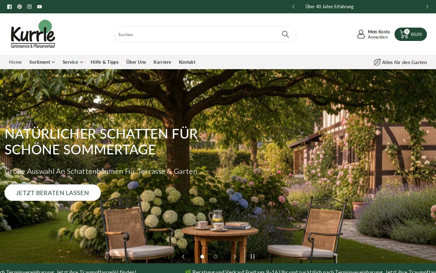 baumschule-kurrle.de homepage screenshot