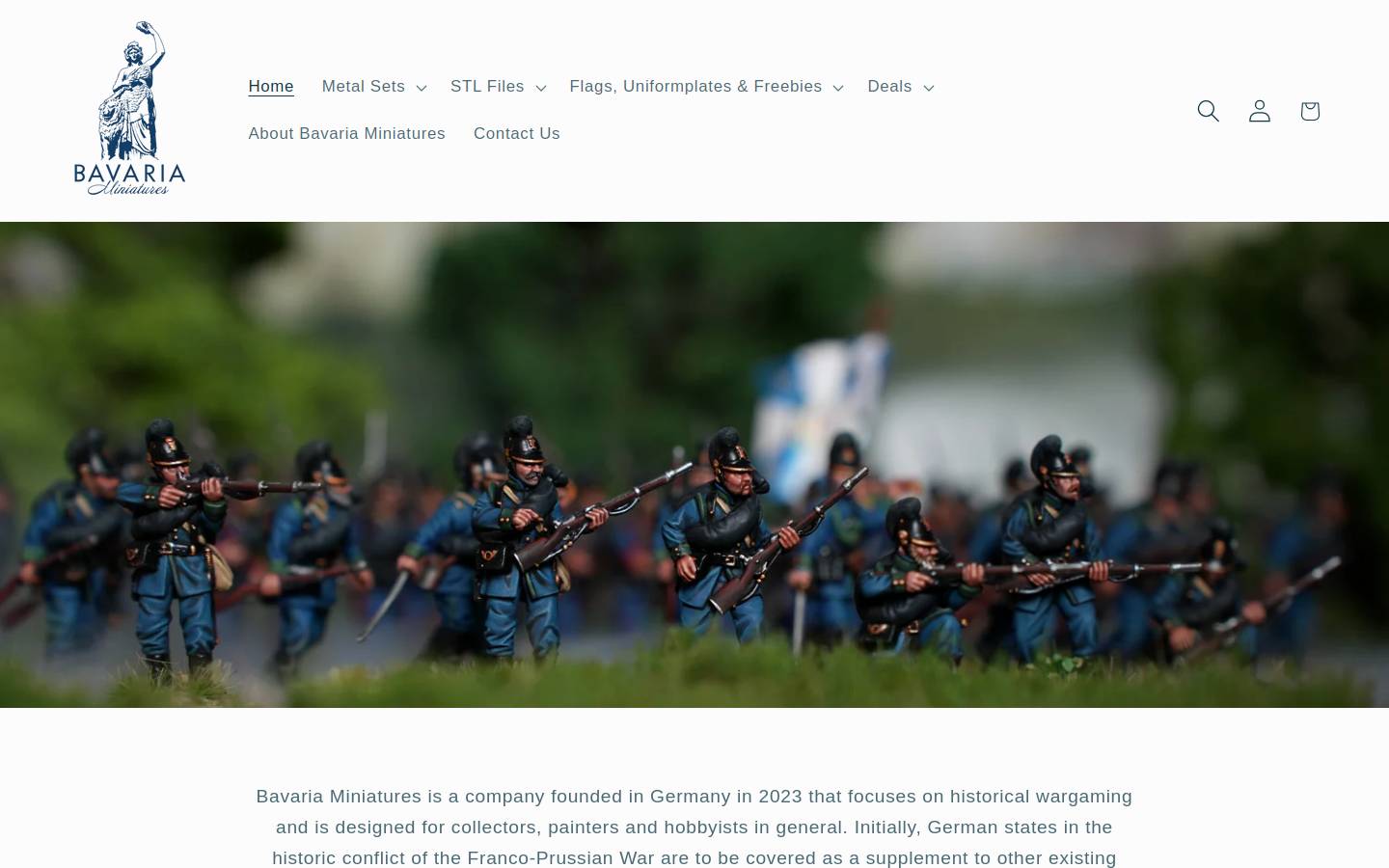 bavaria-miniatures.com homepage screenshot