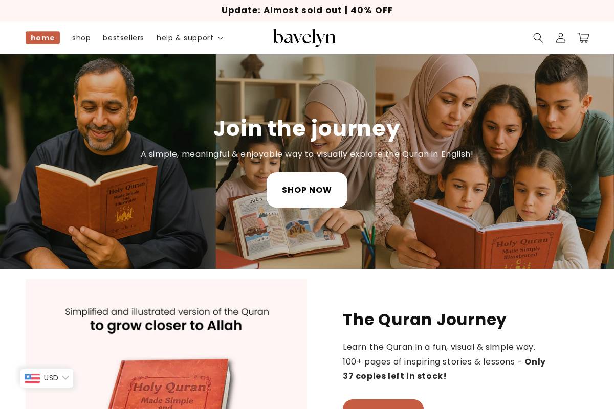 Bavelyn homepage screenshot