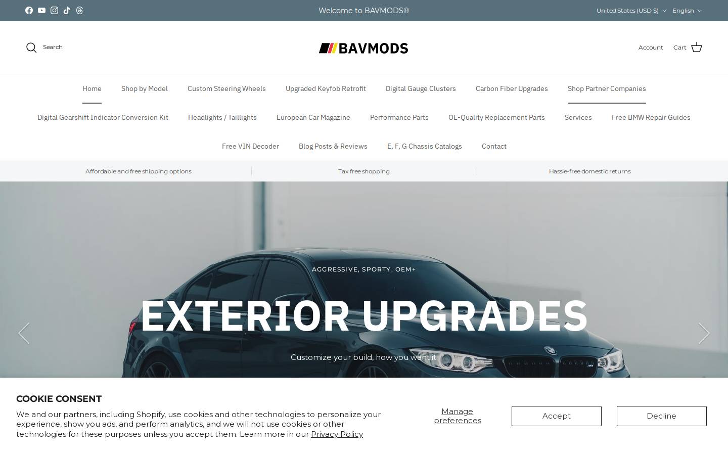 bavmods.com homepage screenshot