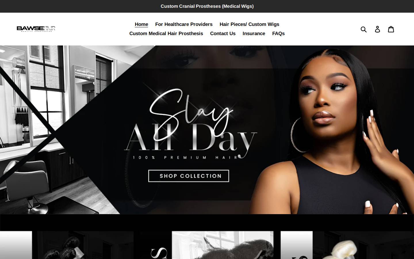 bawsehair.com homepage screenshot