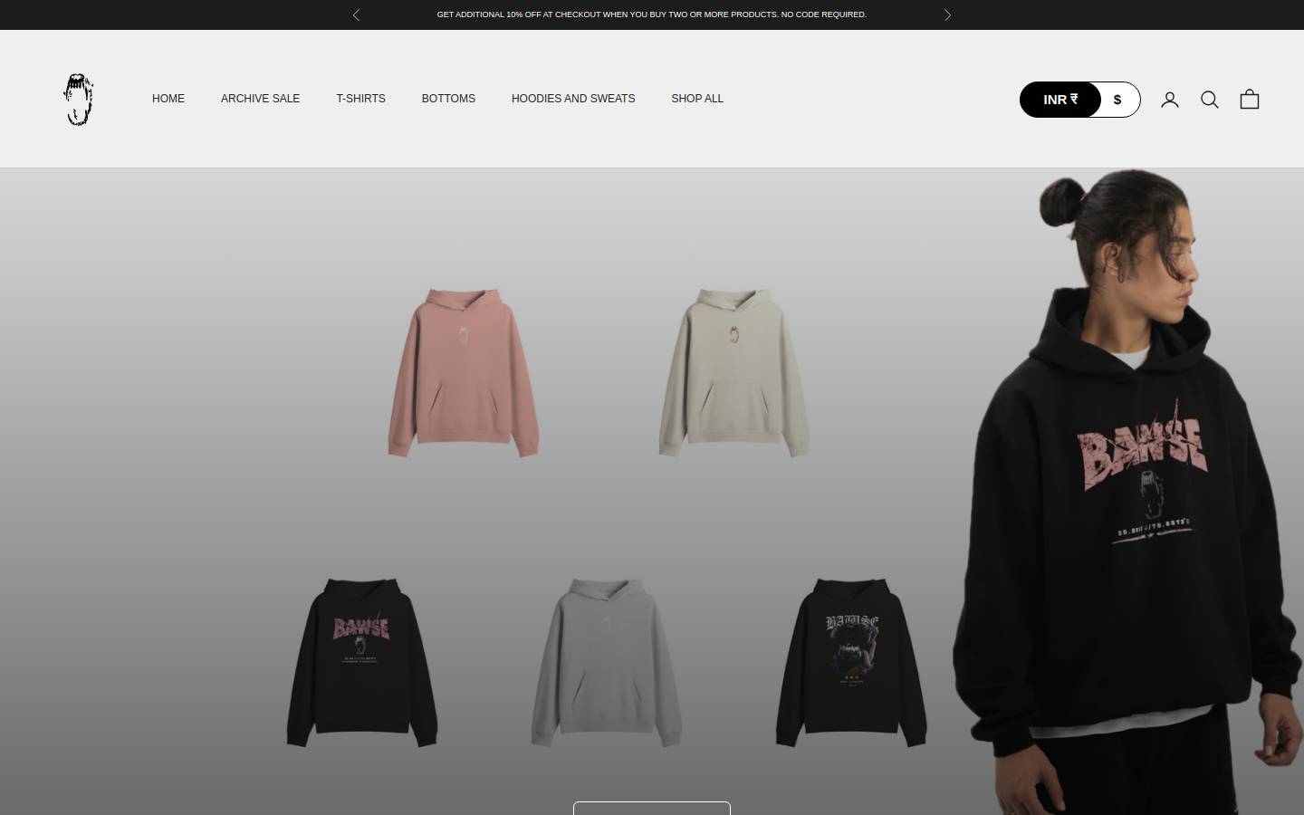 bawseofficial.com homepage screenshot