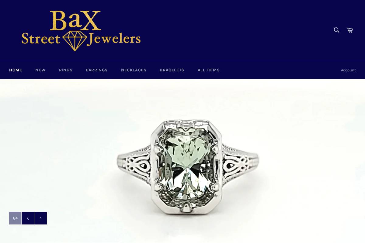 baxstreetjewelers.com homepage screenshot