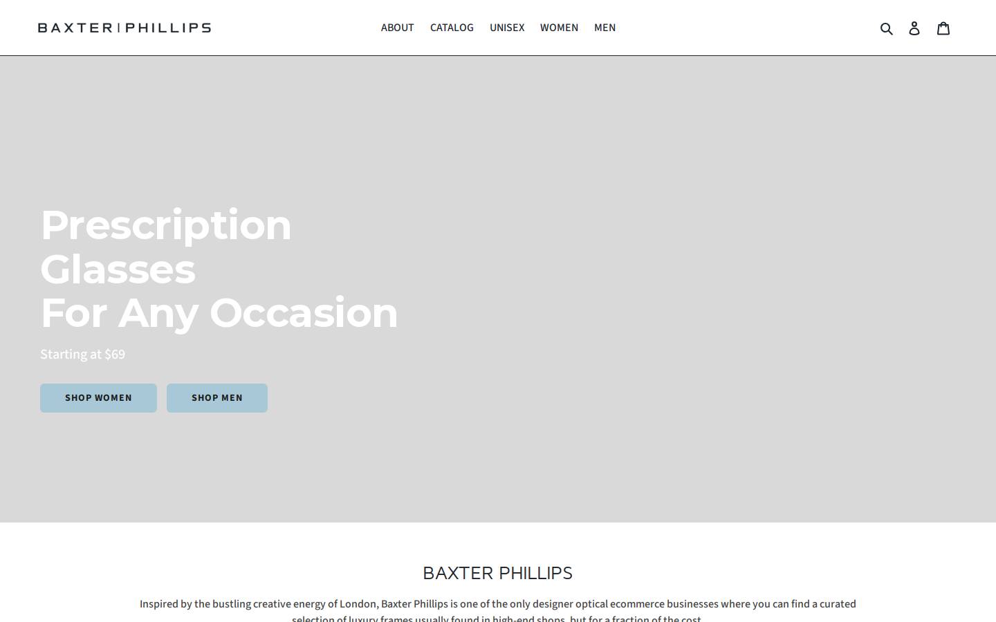 Baxterphillips homepage screenshot