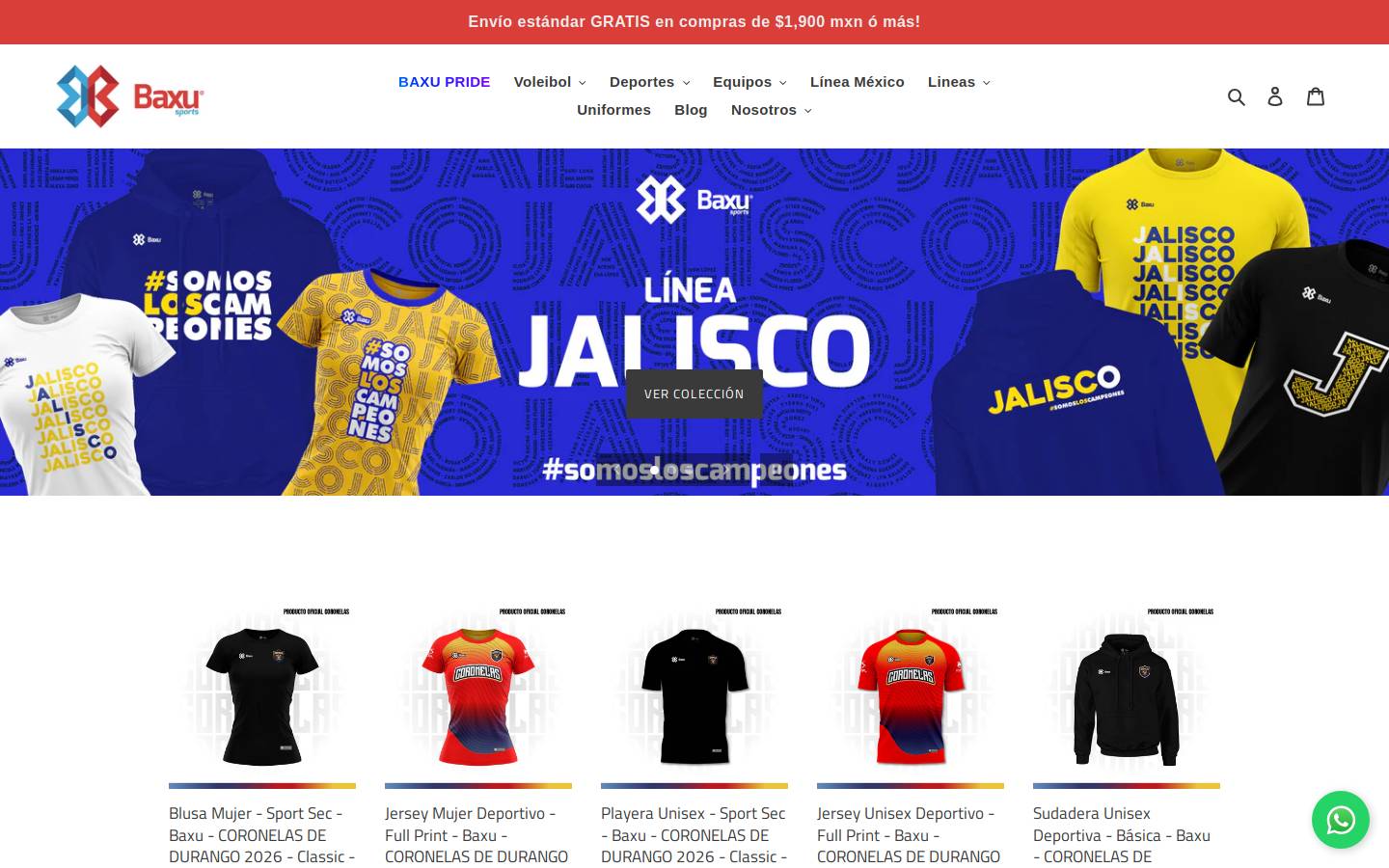 baxusports.com homepage screenshot
