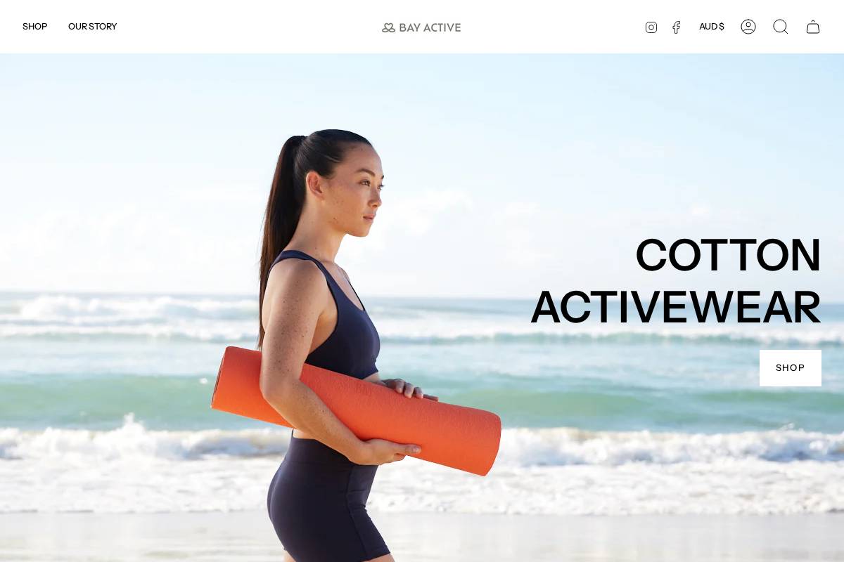 bayactive.com.au homepage screenshot