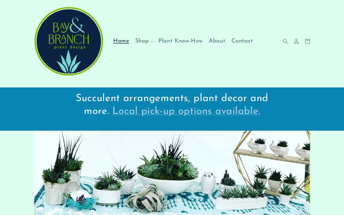 bayandbranch.com homepage screenshot