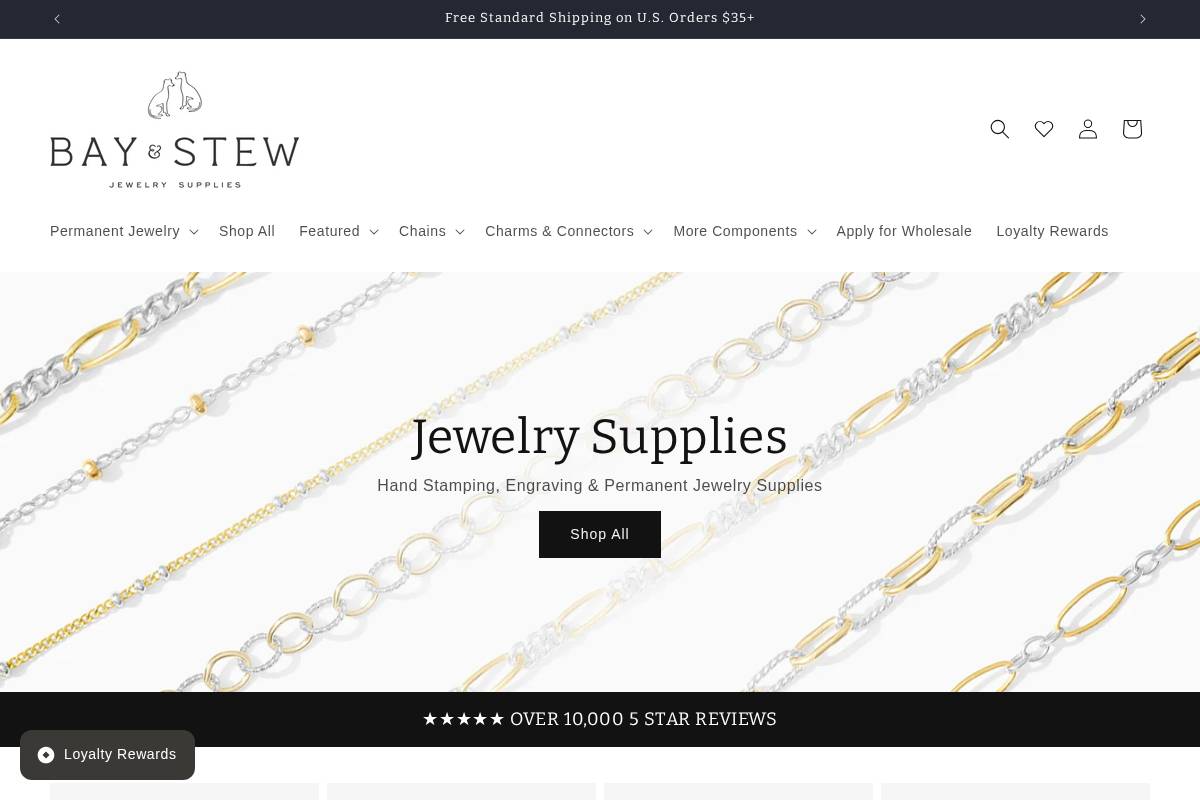 bayandstew.com homepage screenshot