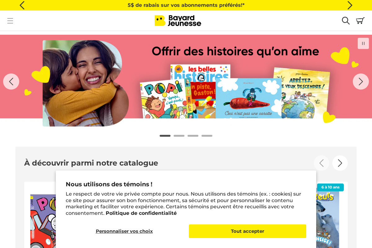 bayardjeunesse.ca homepage screenshot