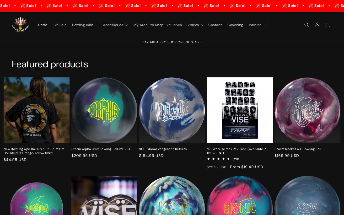 bayareaproshop.com homepage screenshot