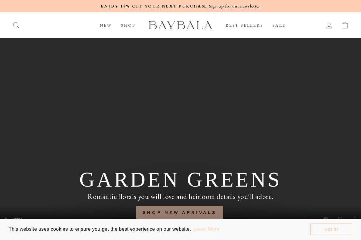 BAYBALA homepage screenshot
