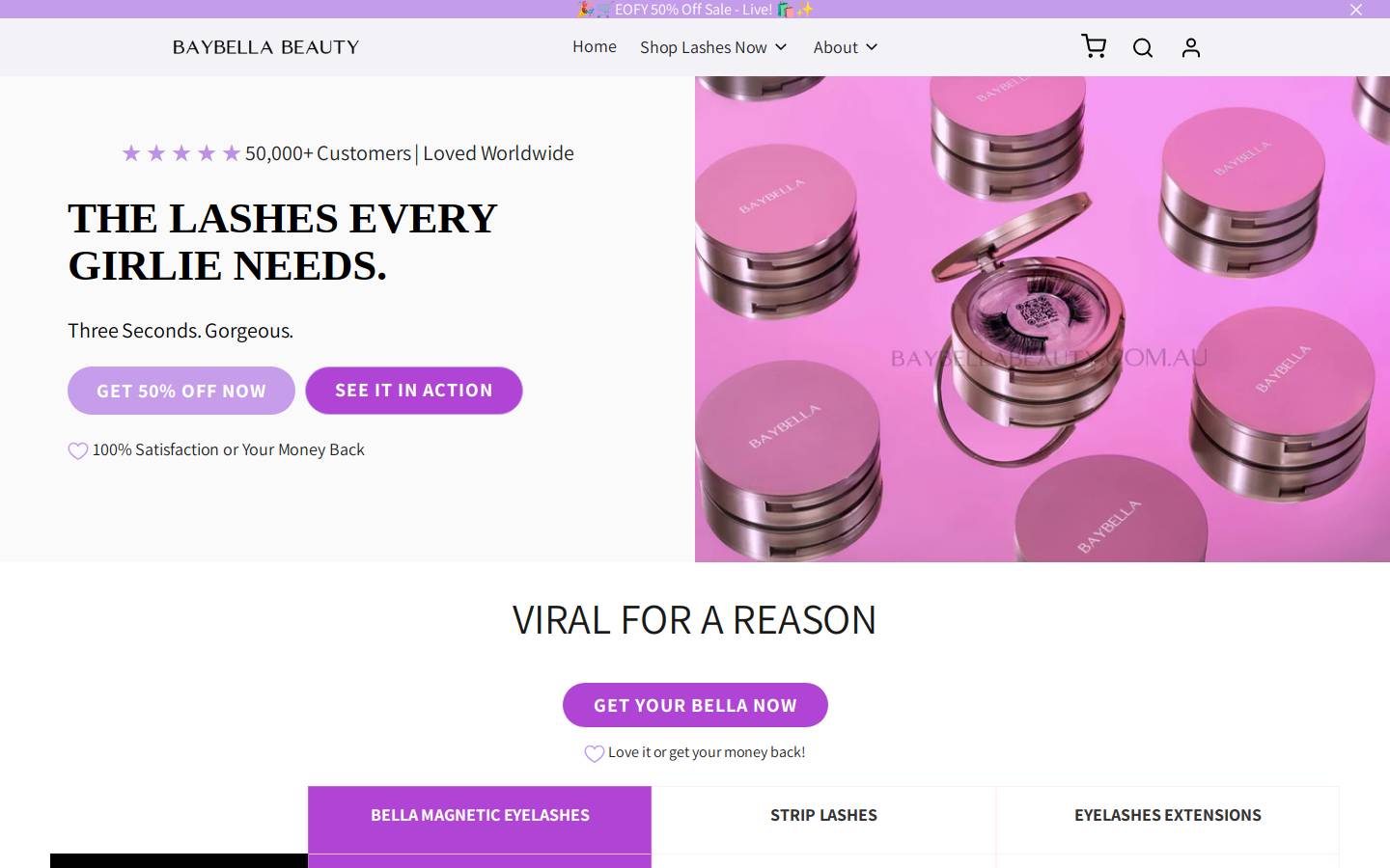 baybella.com.au homepage screenshot