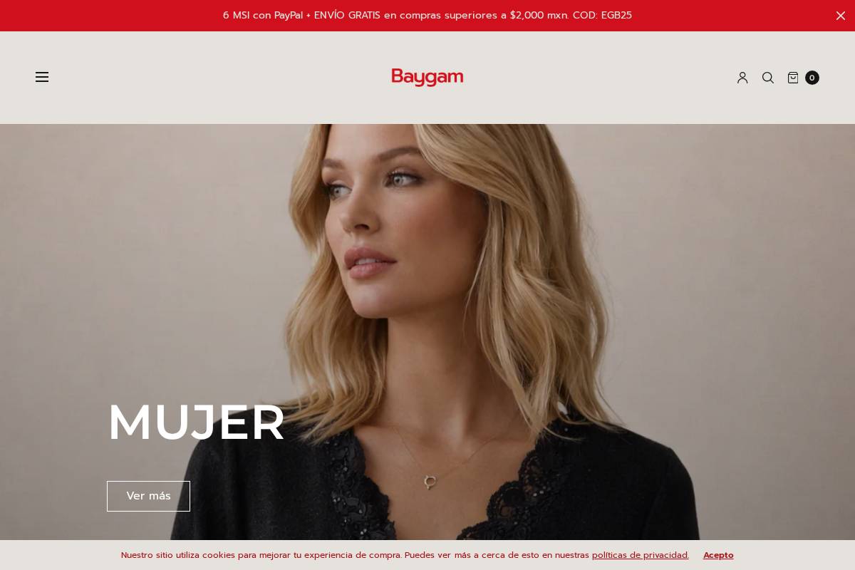 baygam.mx homepage screenshot