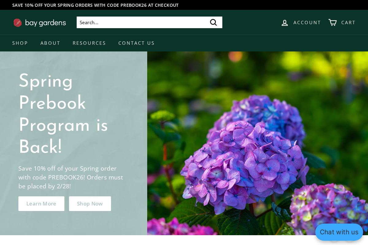 Bay Gardens homepage screenshot