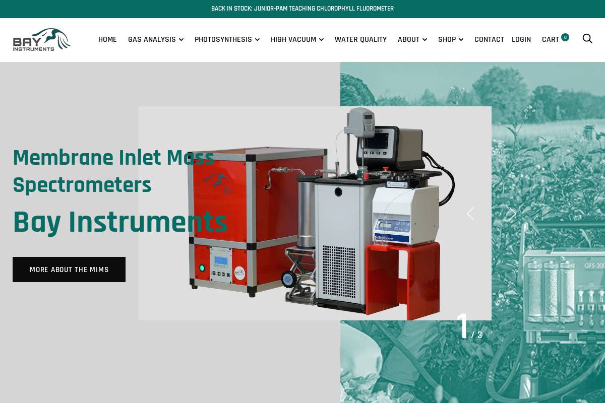 bayinstruments.com homepage screenshot