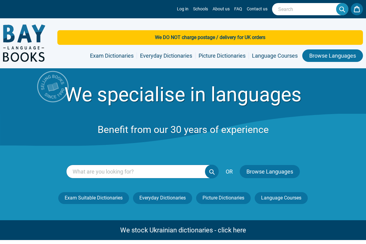LANGUAGE BOOKS homepage screenshot