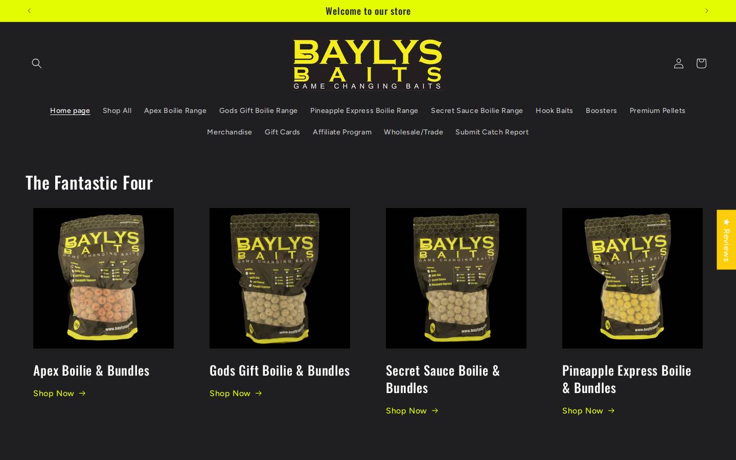 Baylysbaits homepage screenshot