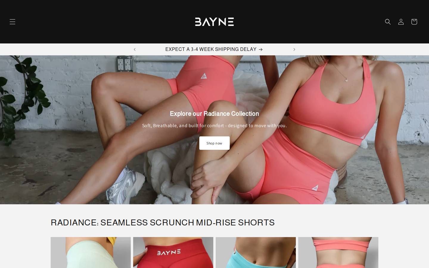 bayneathletics.com homepage screenshot