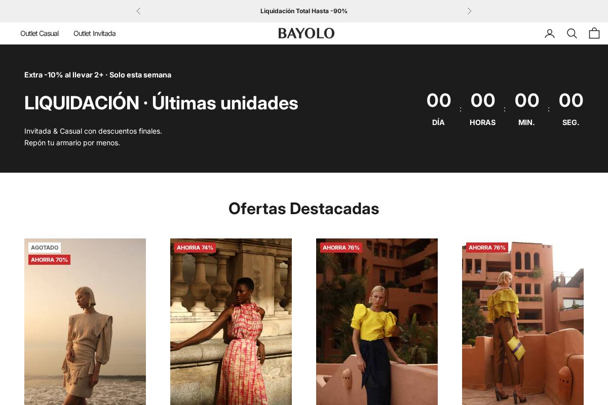 Bayolo Concept Store homepage screenshot