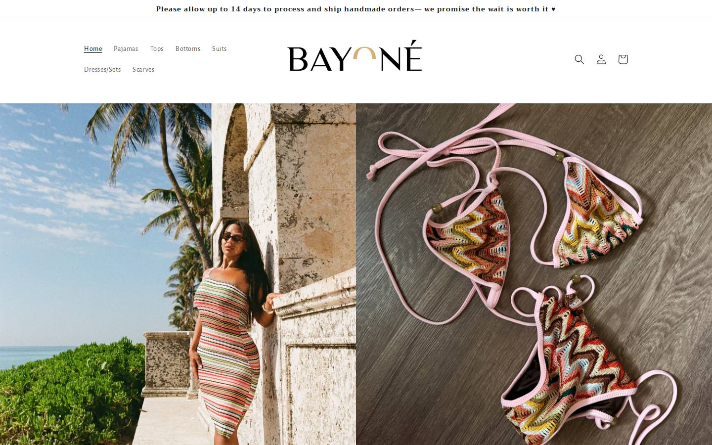 bayoneonline.com homepage screenshot