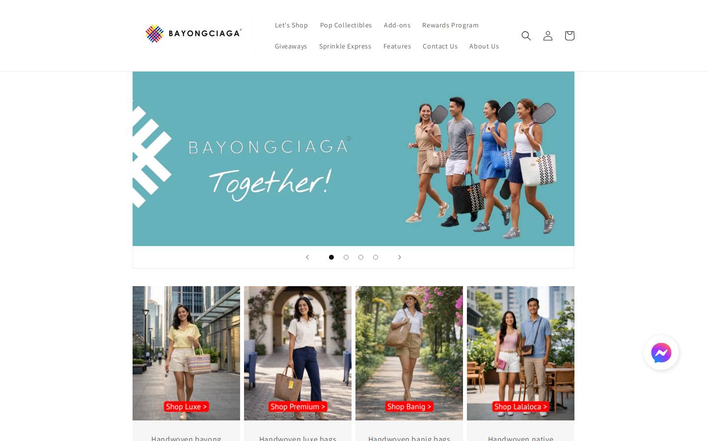 bayongciaga.com homepage screenshot