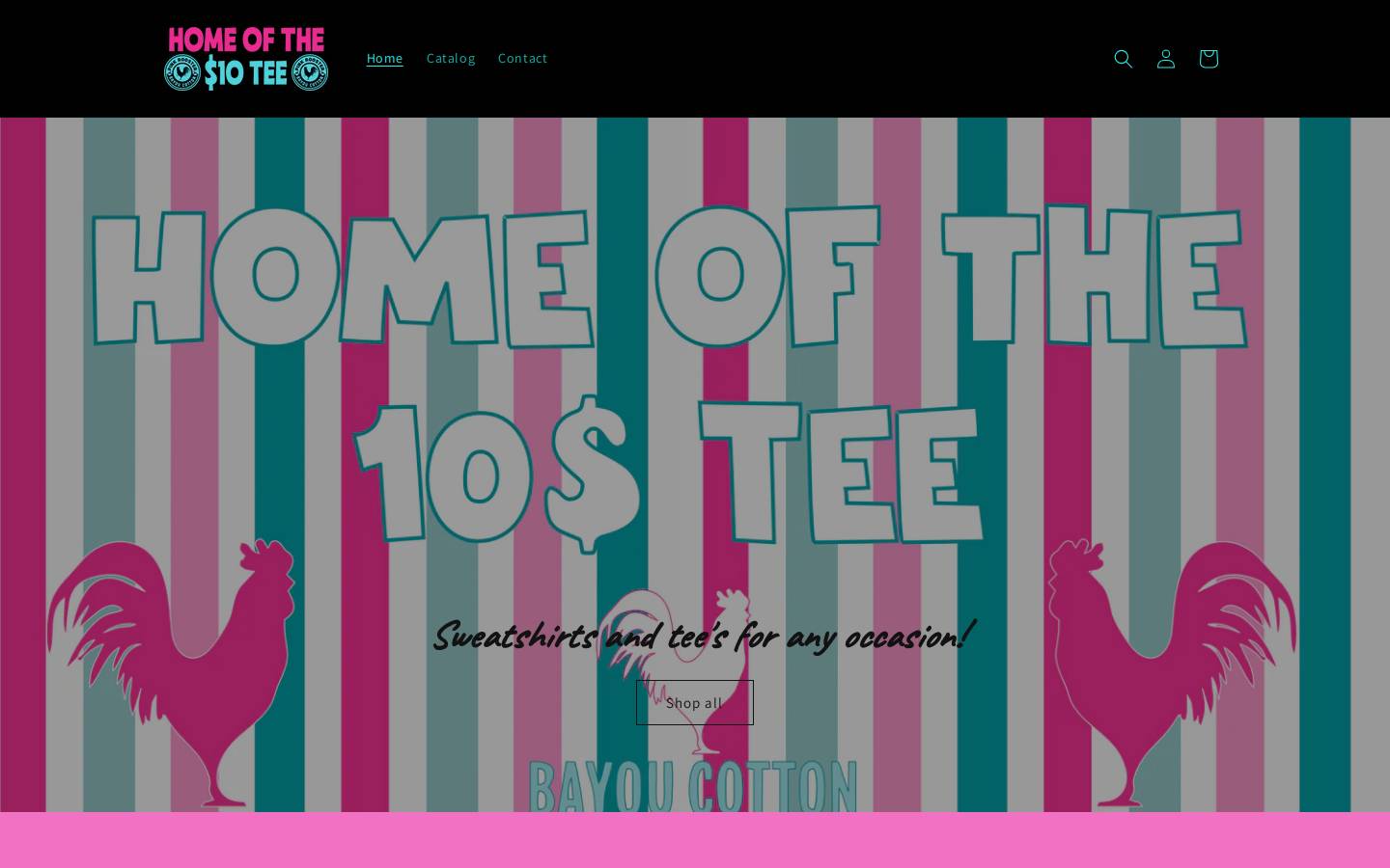 bayoucotton.com homepage screenshot