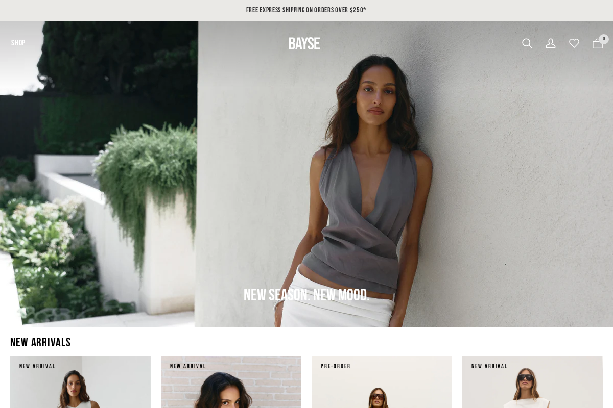 Bayse Brand homepage screenshot