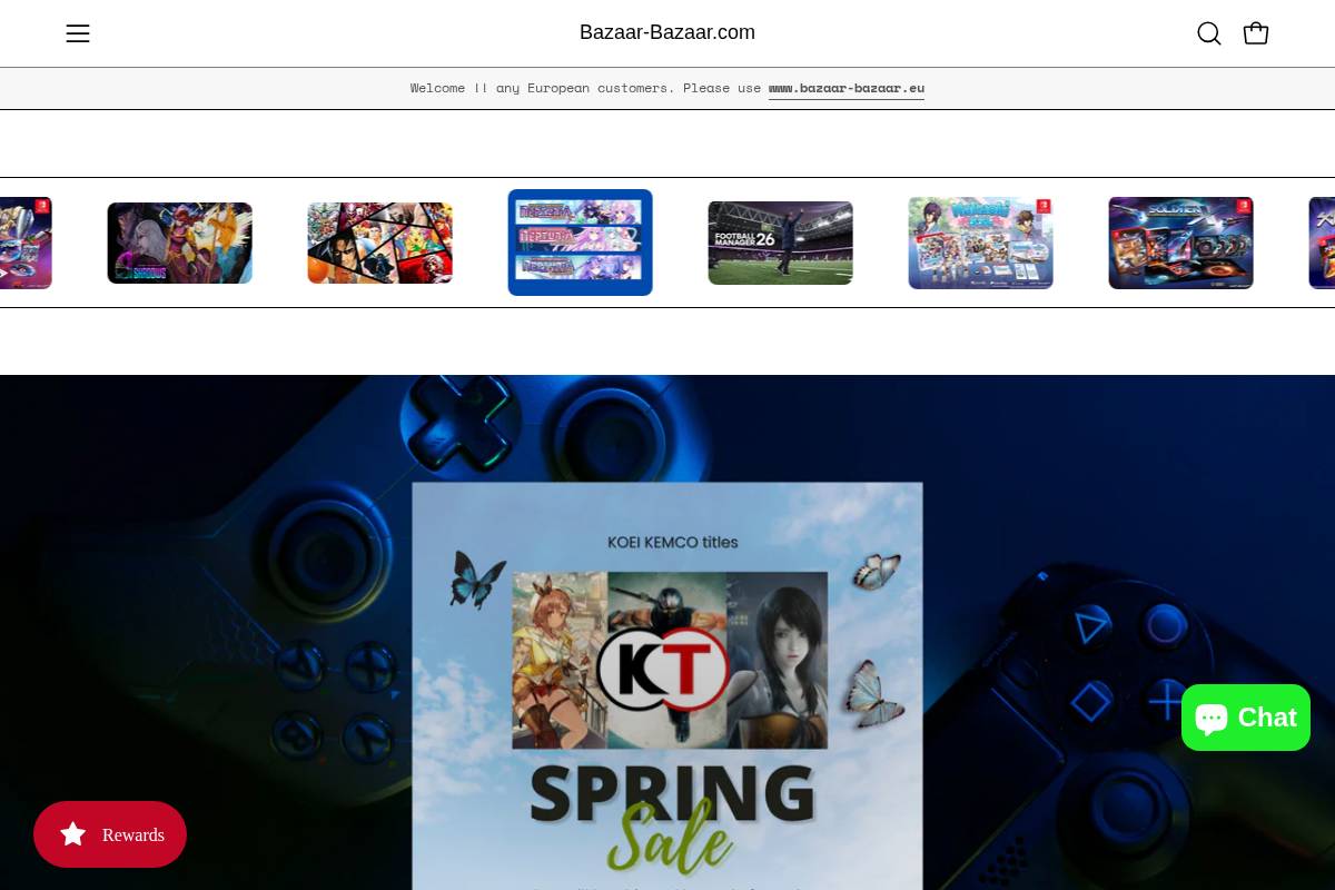 bazaar-bazaar.co.uk homepage screenshot