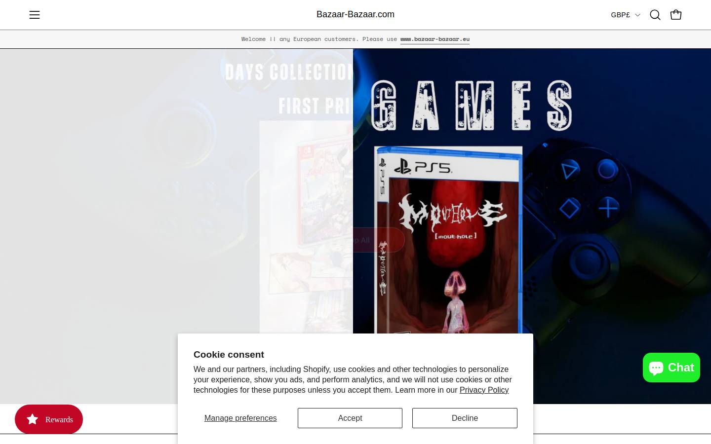 Bazaar Bazaar homepage screenshot