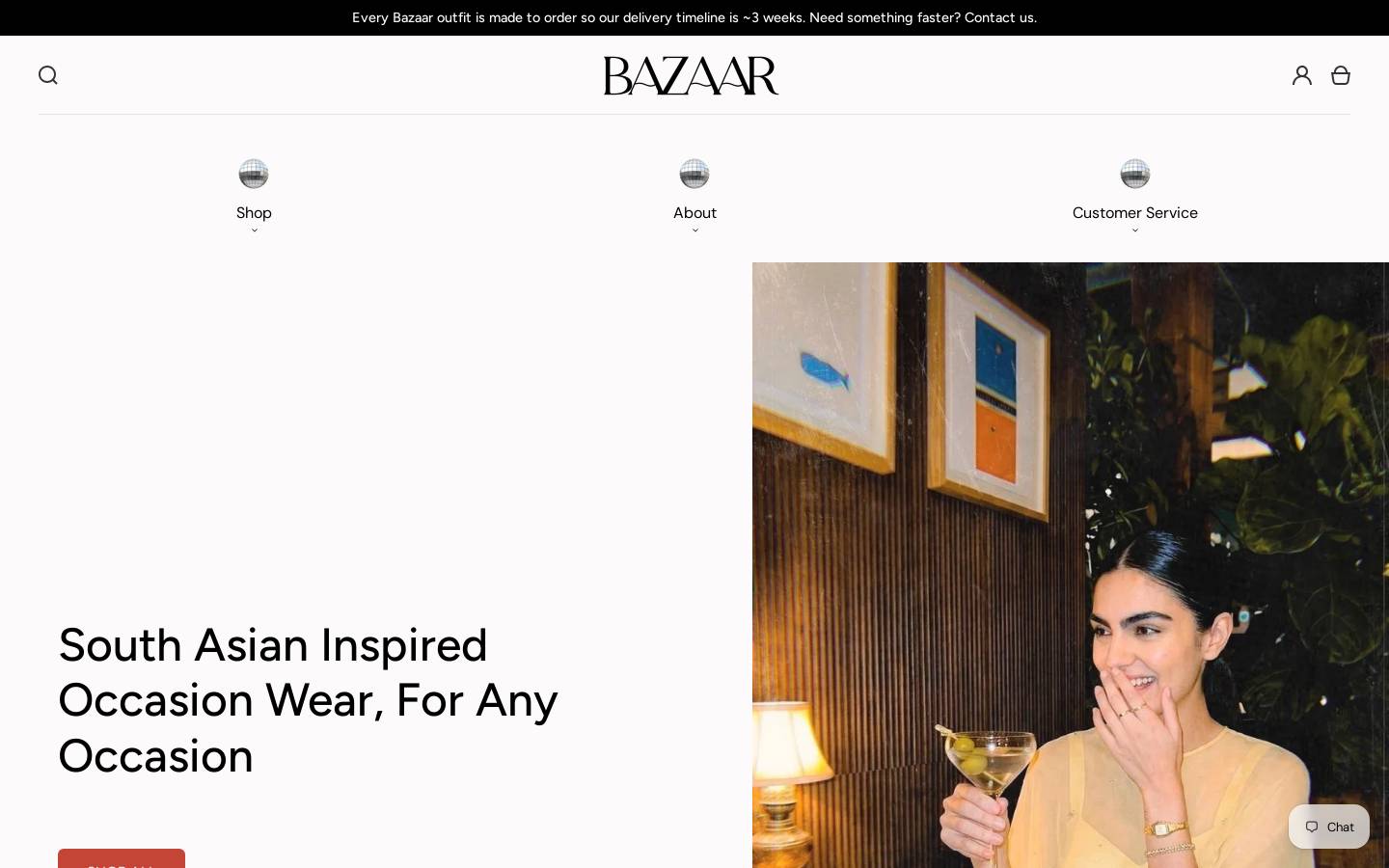 bazaarcustoms.com homepage screenshot