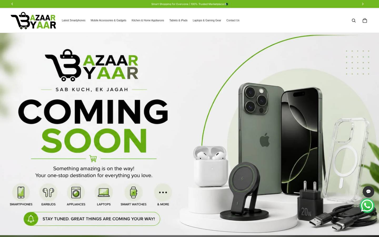 bazaaryaar.com homepage screenshot