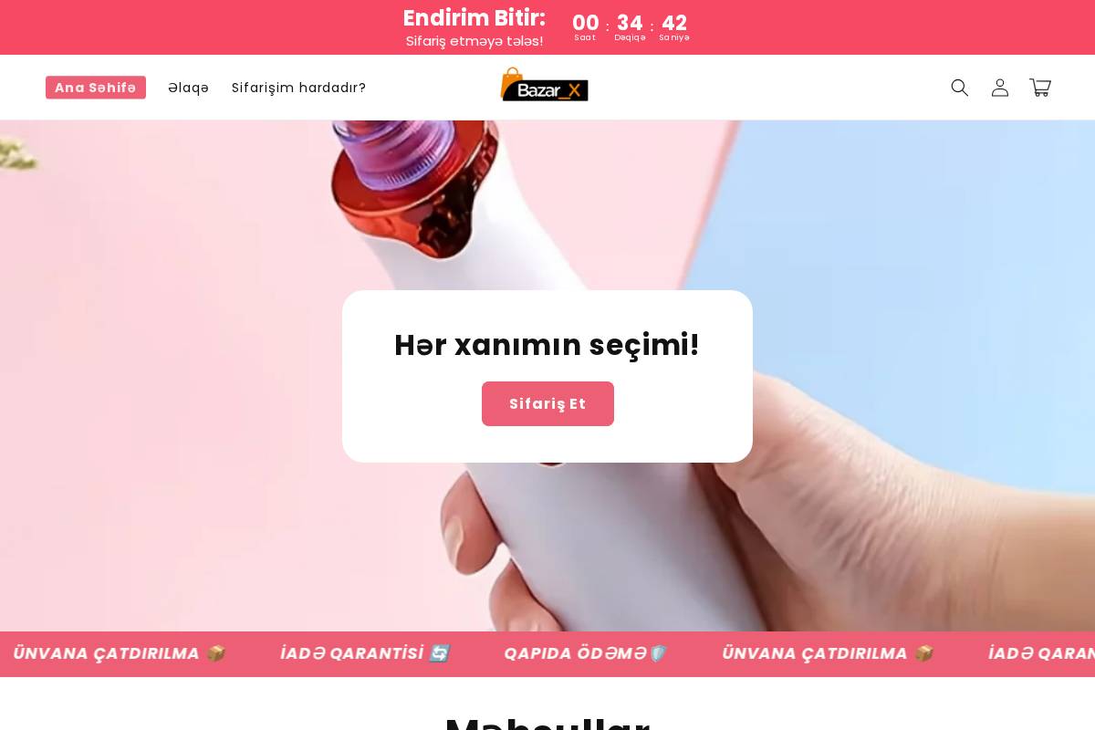 bazar-x.com homepage screenshot