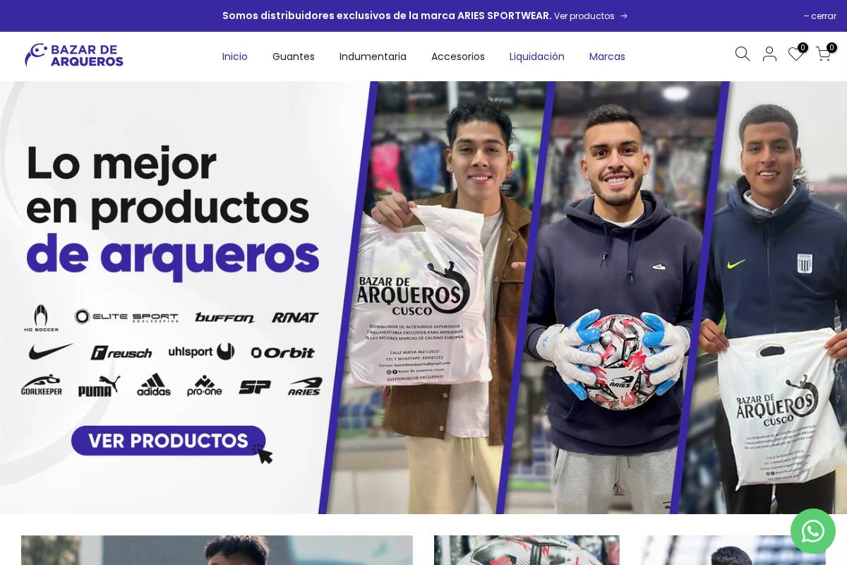 bazardearqueros.com homepage screenshot