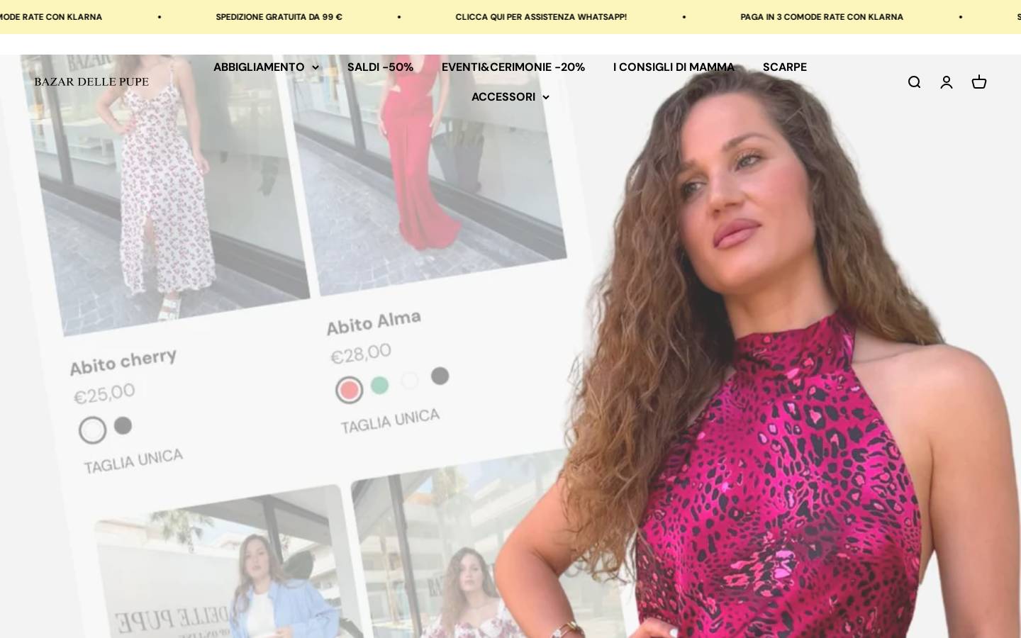 Bazar Delle Pupe homepage screenshot