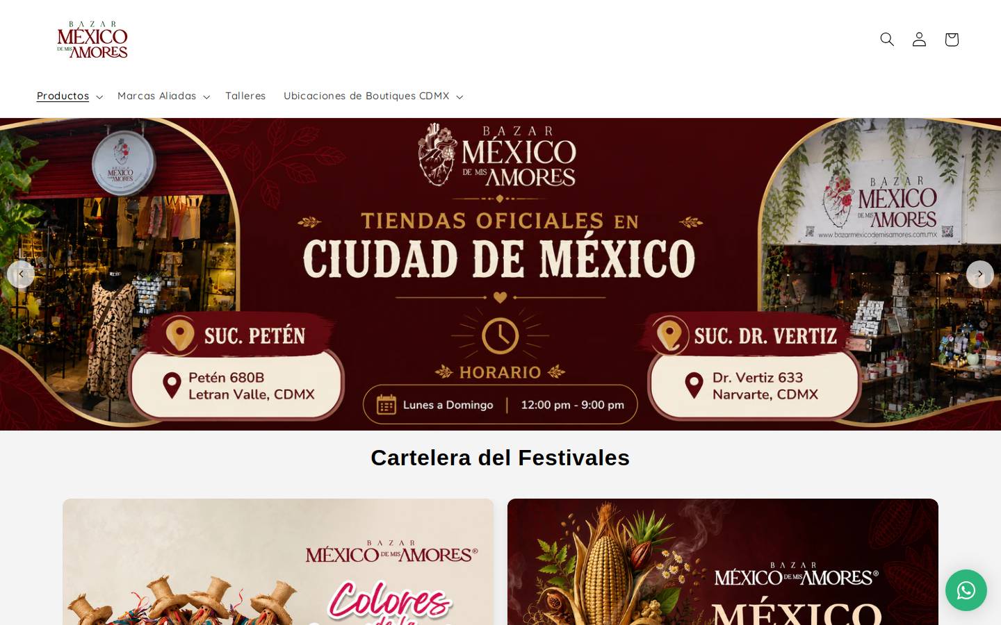 bazarmexicodemisamores.com.mx homepage screenshot