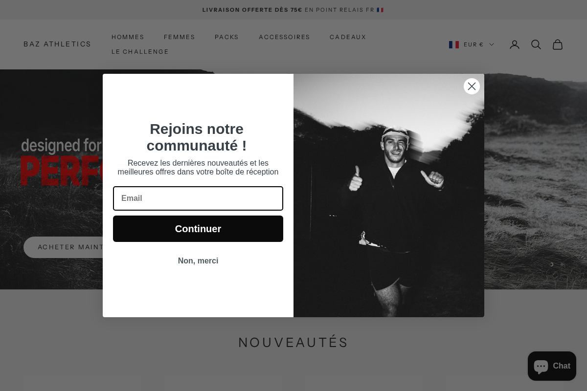 bazathletics.com homepage screenshot