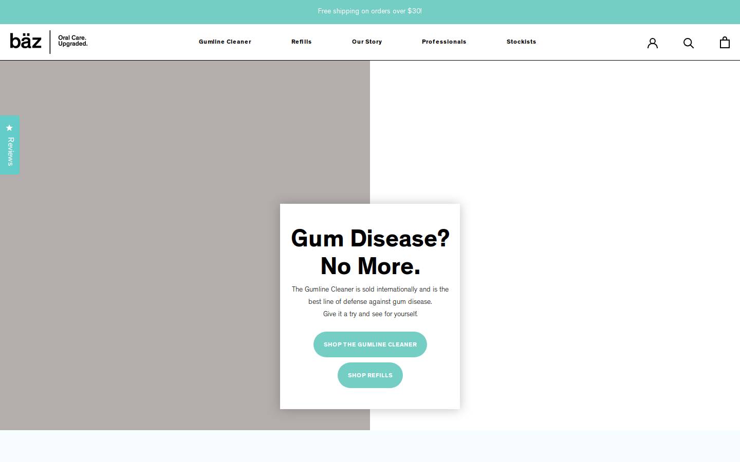 bazdental.com homepage screenshot