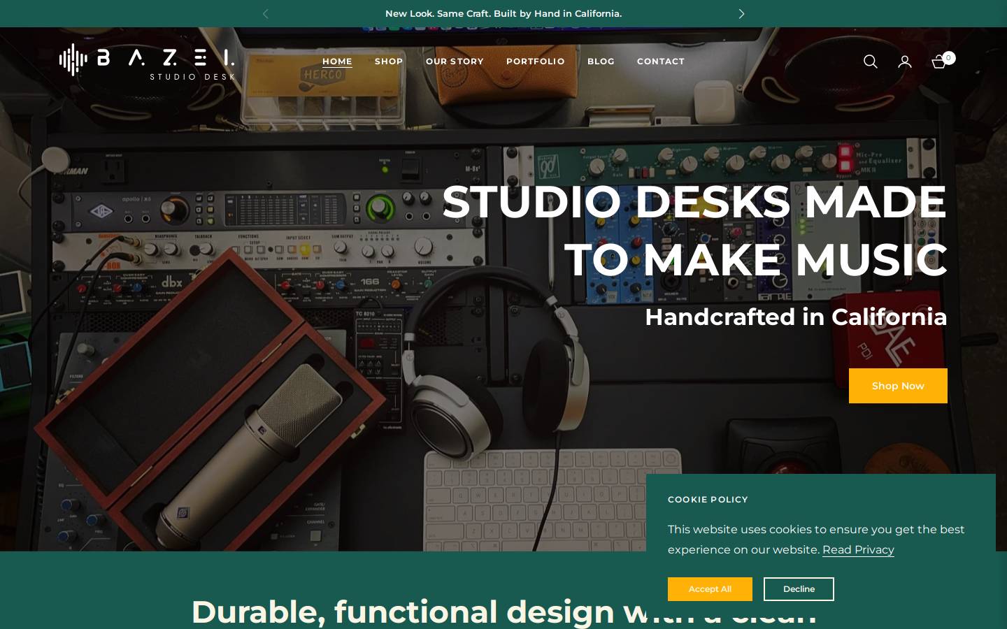 bazelstudiodesk.com homepage screenshot