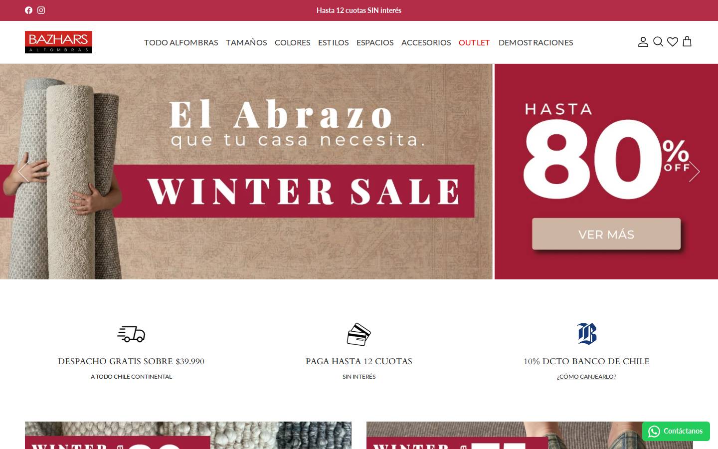 bazhars.cl homepage screenshot